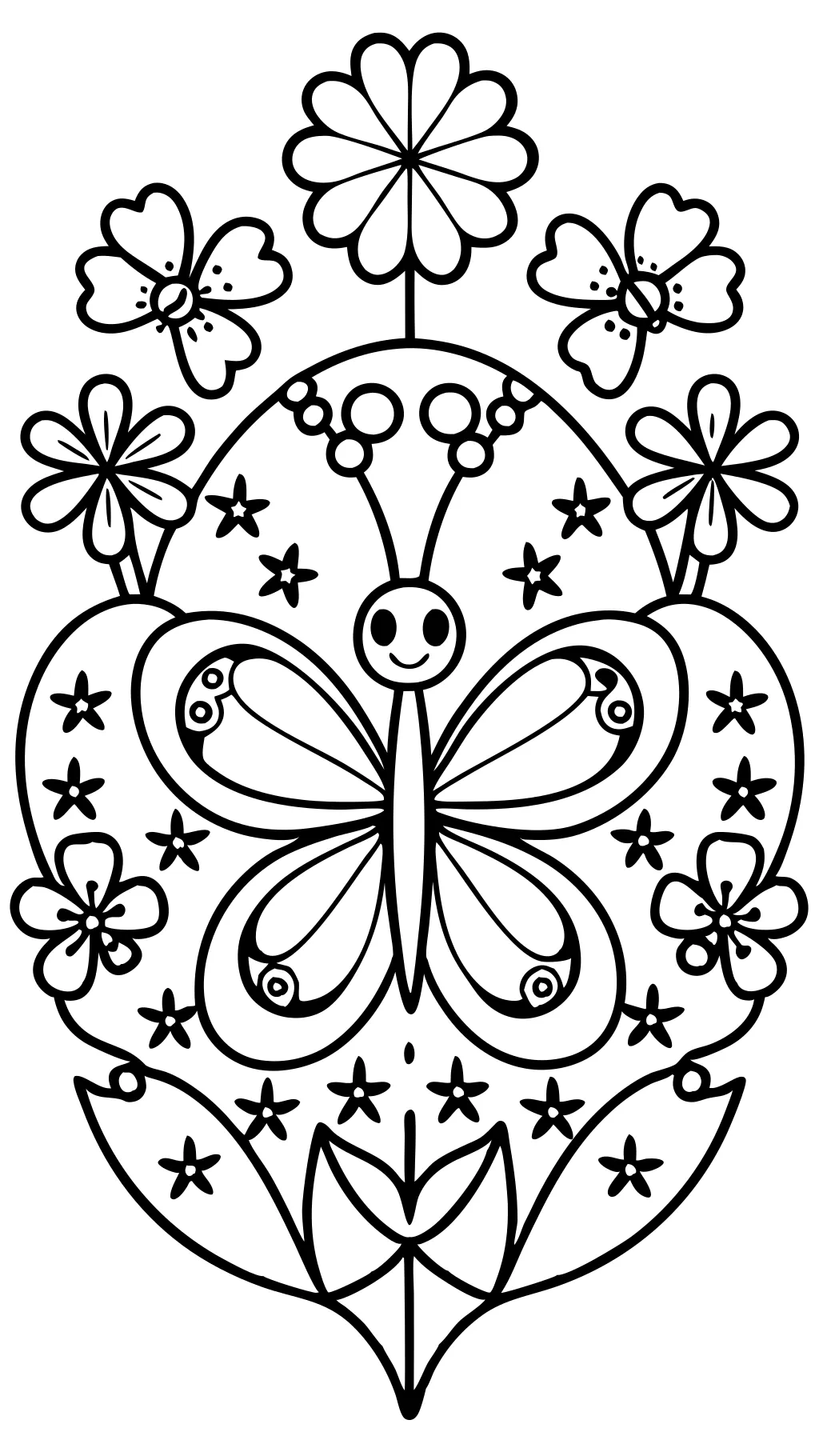 coloring page 4 leaf clover